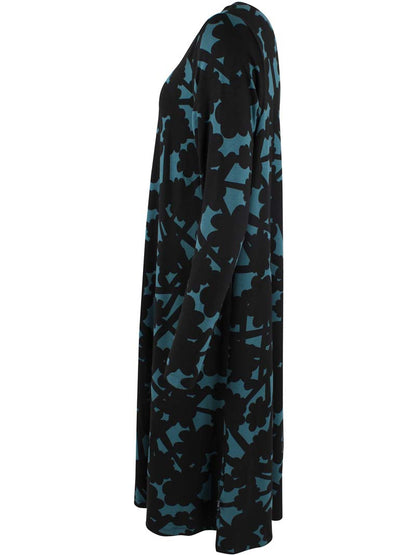 ORGANIC - Danalberte LS Interlock Kleid Dk Slate BRAMBLE