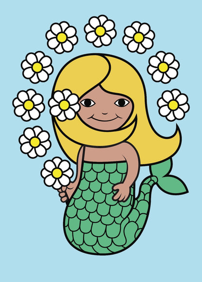 DANEFAE Postkort MERMAID MULTICO