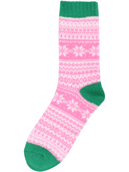 Pied Pied Cozy Socks Green/Pink