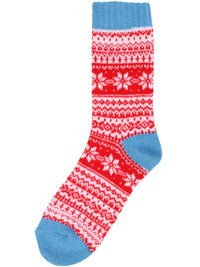 Pied Pied Cozy Socks Light Blue/Red