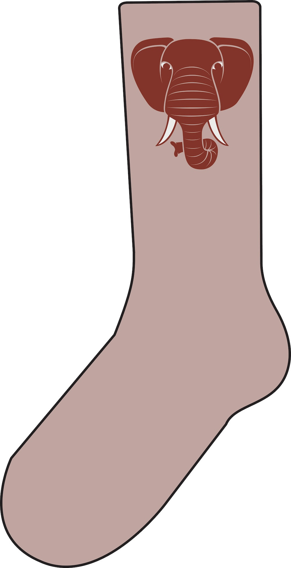 Dyrgalop Socks Rose Beige DYREPASSER ELEFANT