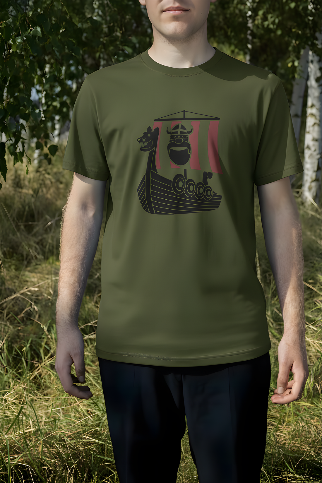 Danecopenhagen Mens Tee Army ERIKSEJL