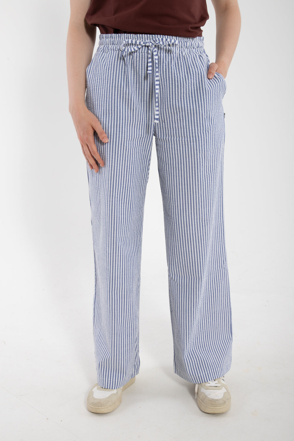 Danenynne Seersucker Pants Navy/Chalk