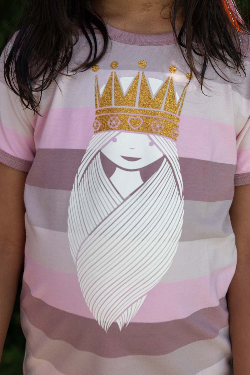 t-shirt til børn med prinsesse