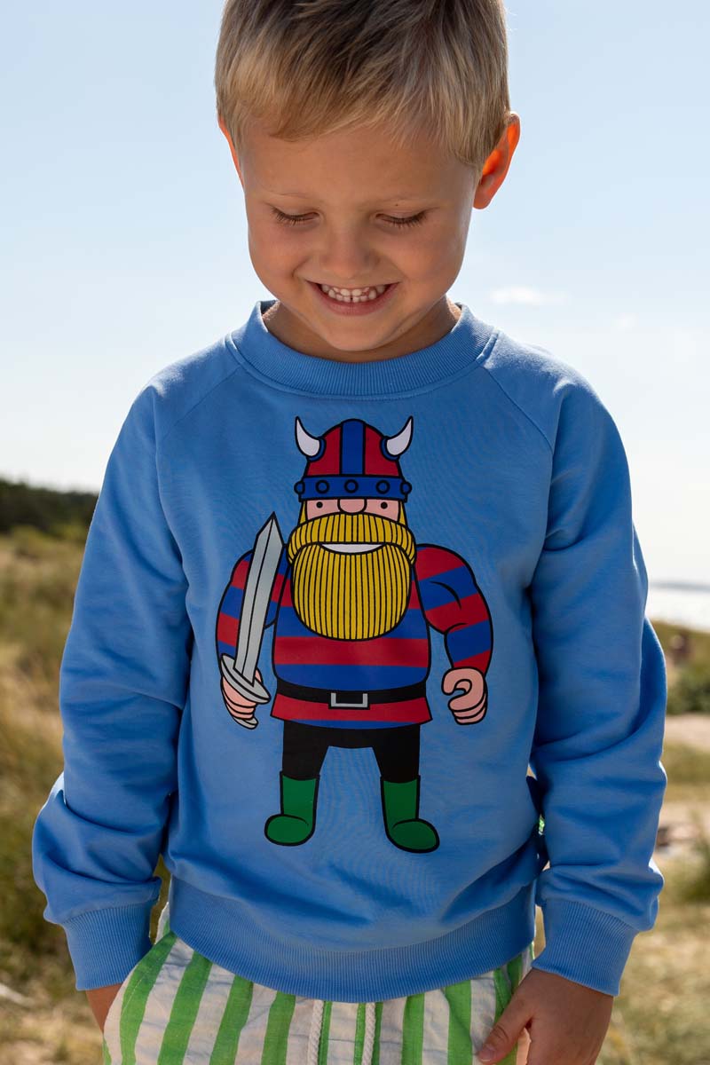 Sweater til børn med viking