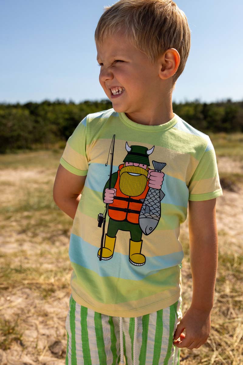 t-shirt med fisker viking