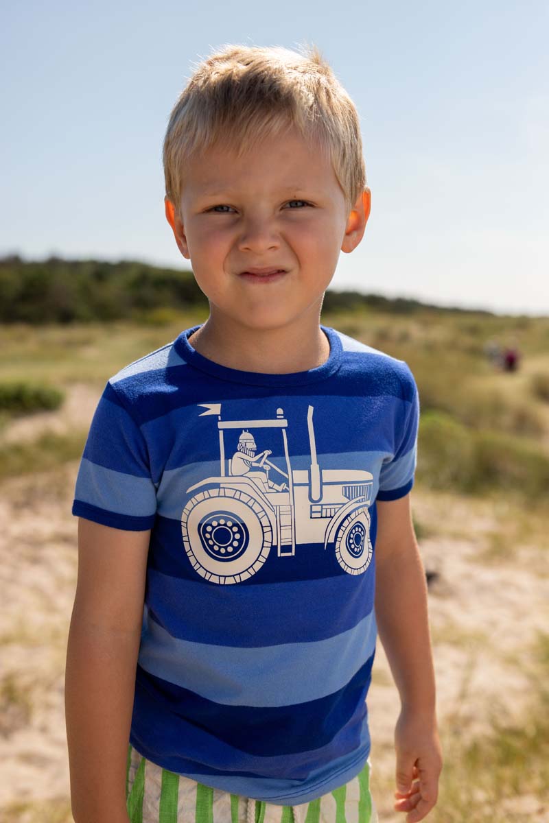 T-shirt til børn med viking og traktor