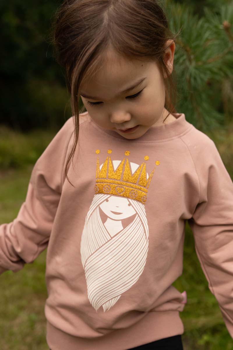 Sweater til børn med prinsesse