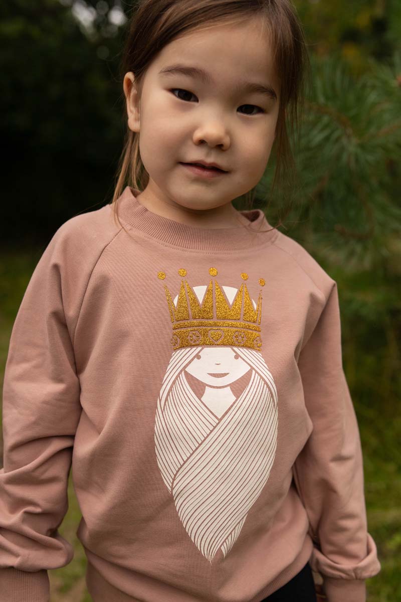 Sweater til børn med prinsesse