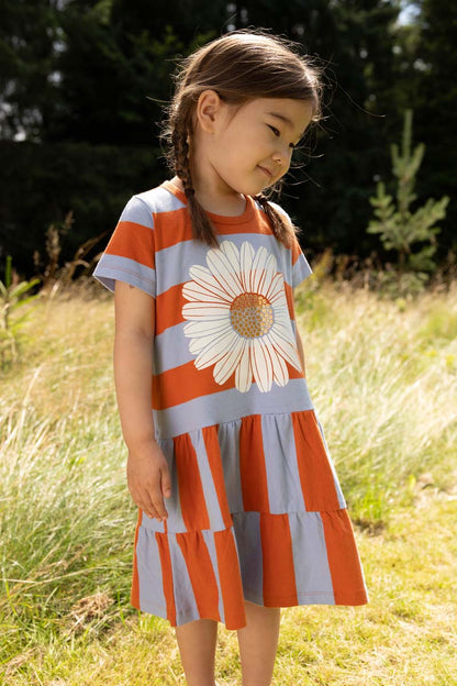 ORGANIC - Danemiva SS Dress Light Rust/Lilla DAISY