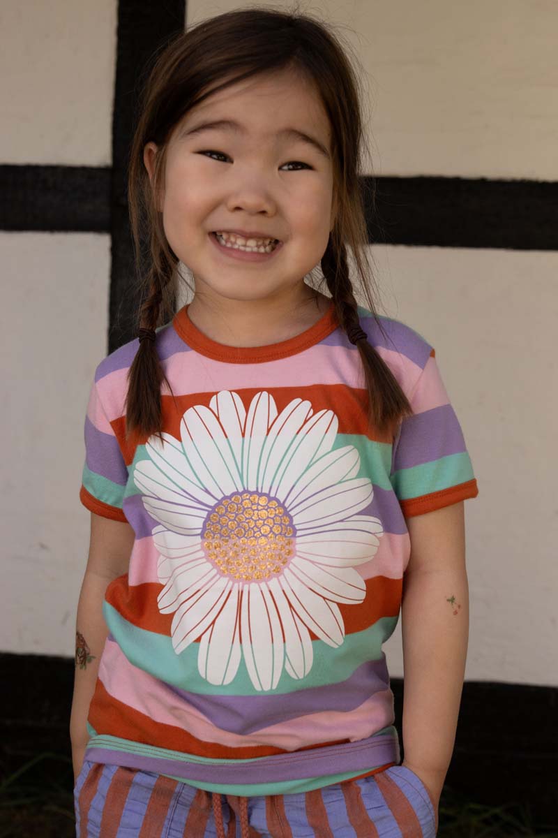 Bluse til børn med blomst