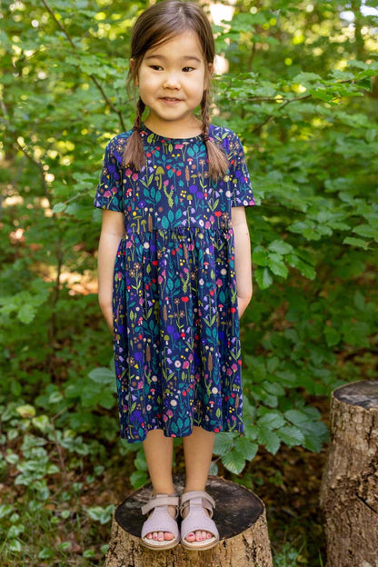 Daneshellfish Modal Dress Navy BOTANICAL