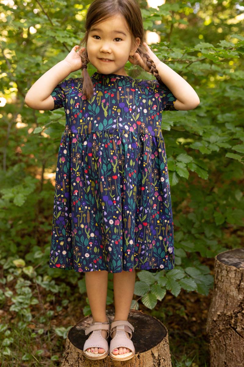 Daneshellfish Modal Dress Navy BOTANICAL