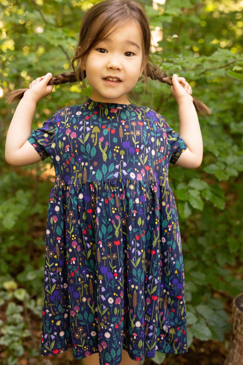 Daneshellfish Modal Dress Navy BOTANICAL