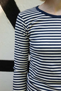 Danehero Ribbing Tee Dk Navy/Chalk