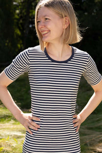 Danicon Ribbing Dress Dk Navy/Chalk