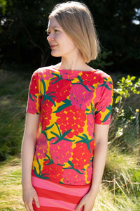 Daneboat Neck Cotton Tee Yellow MAXIBERRY