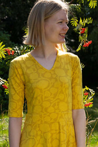 Danandersen Slub Dress Yellow POPTONE
