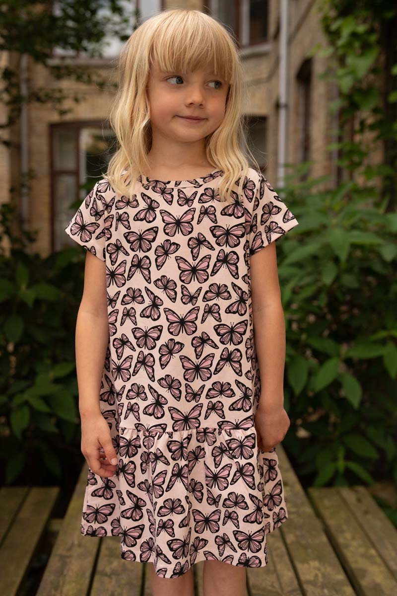 Dyrzanzi SS Kleid AOP/STRIP Hellrosa FLUTTER