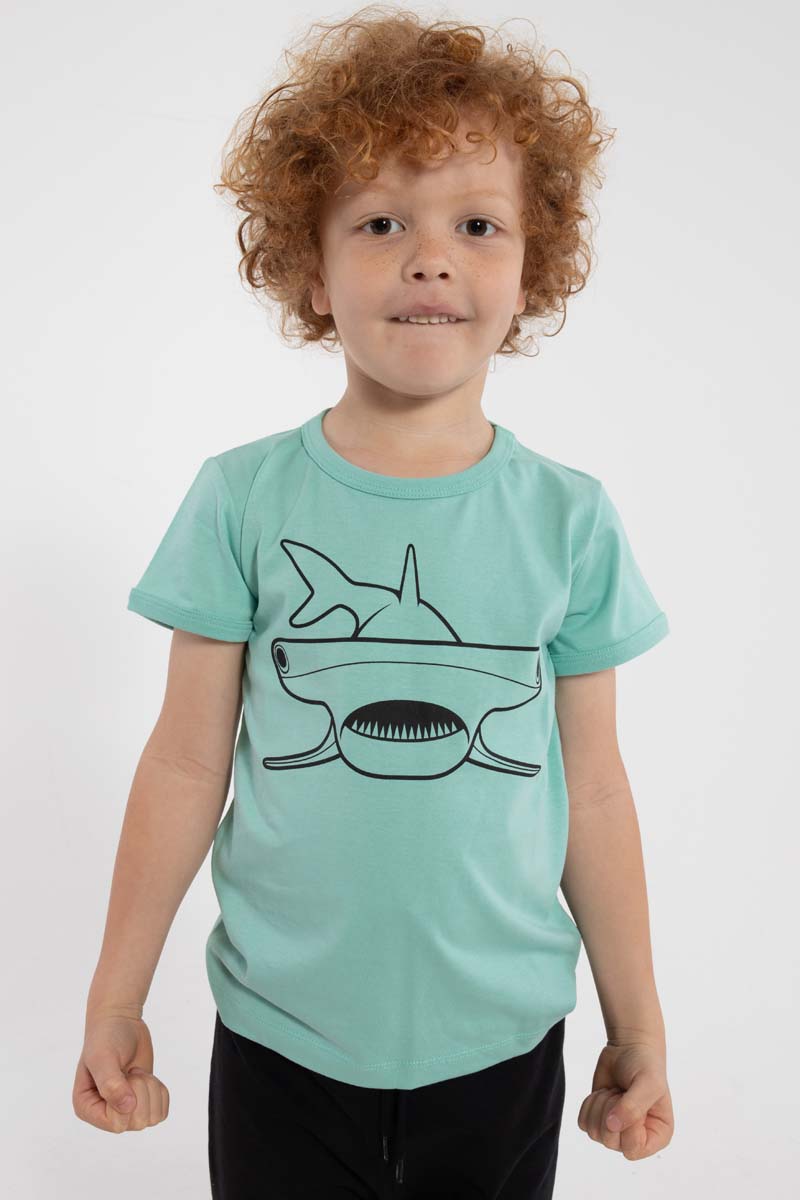 Børne t-shirt til børn med hammerhaj 