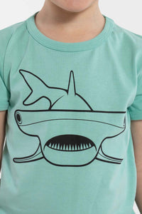 Dyrhide T Aqua OUTLINE HAMMERHAJ