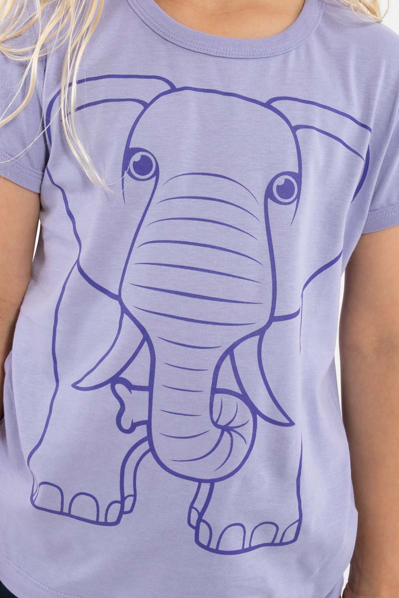 Dyrhide T Lila OUTLINE ELEFANT