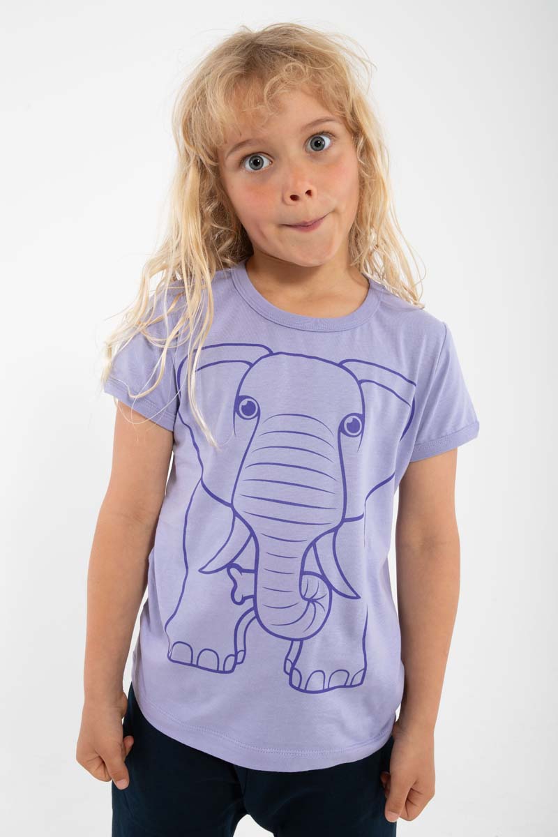 Dyrhide T Lila OUTLINE ELEFANT