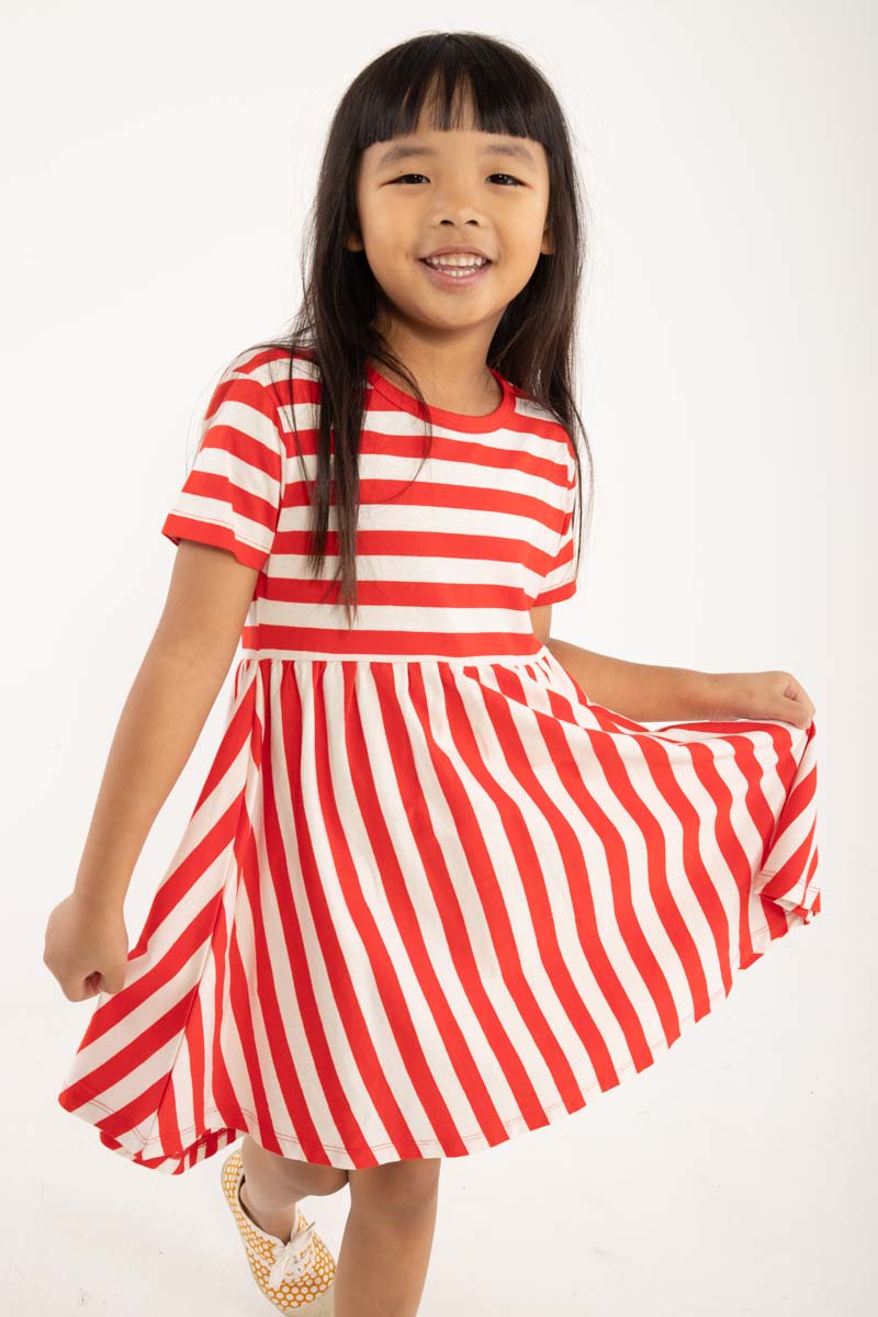 Danebasic Lollipop Dress Summer Red/Chalk