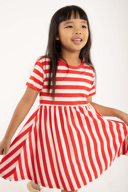 Danebasic Lollipop Dress Summer Red/Chalk