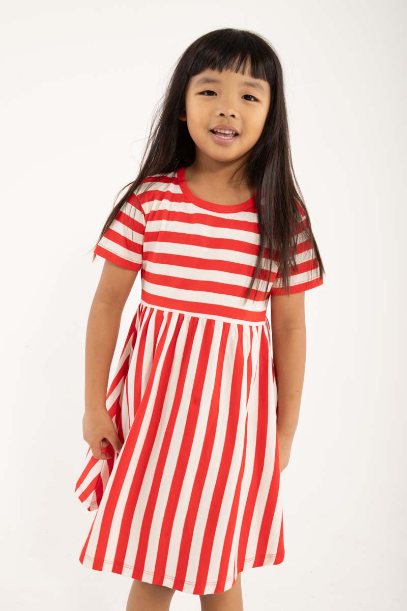 Danebasic Lollipop Dress Summer Red/Chalk