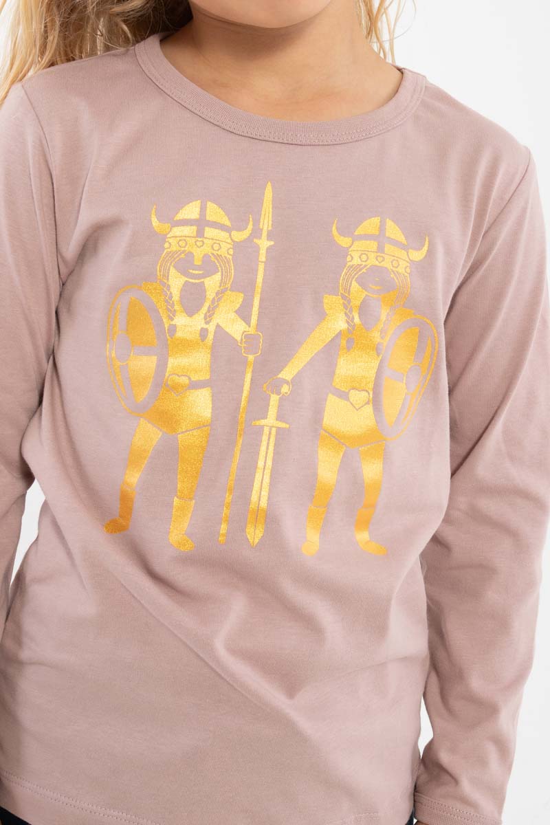 Danebasic Longsleeve Rose Beige DOUBLE TROUBLE ( GLITTER )