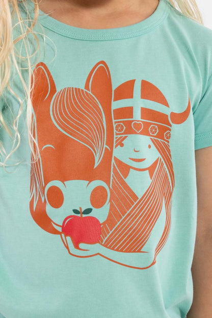 t-shirt til børn med viking og hest