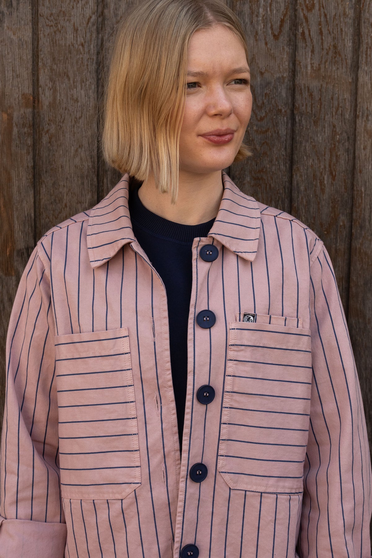 Daneprairie Stretch Canvas Jacket Light Rose/Dk Navy