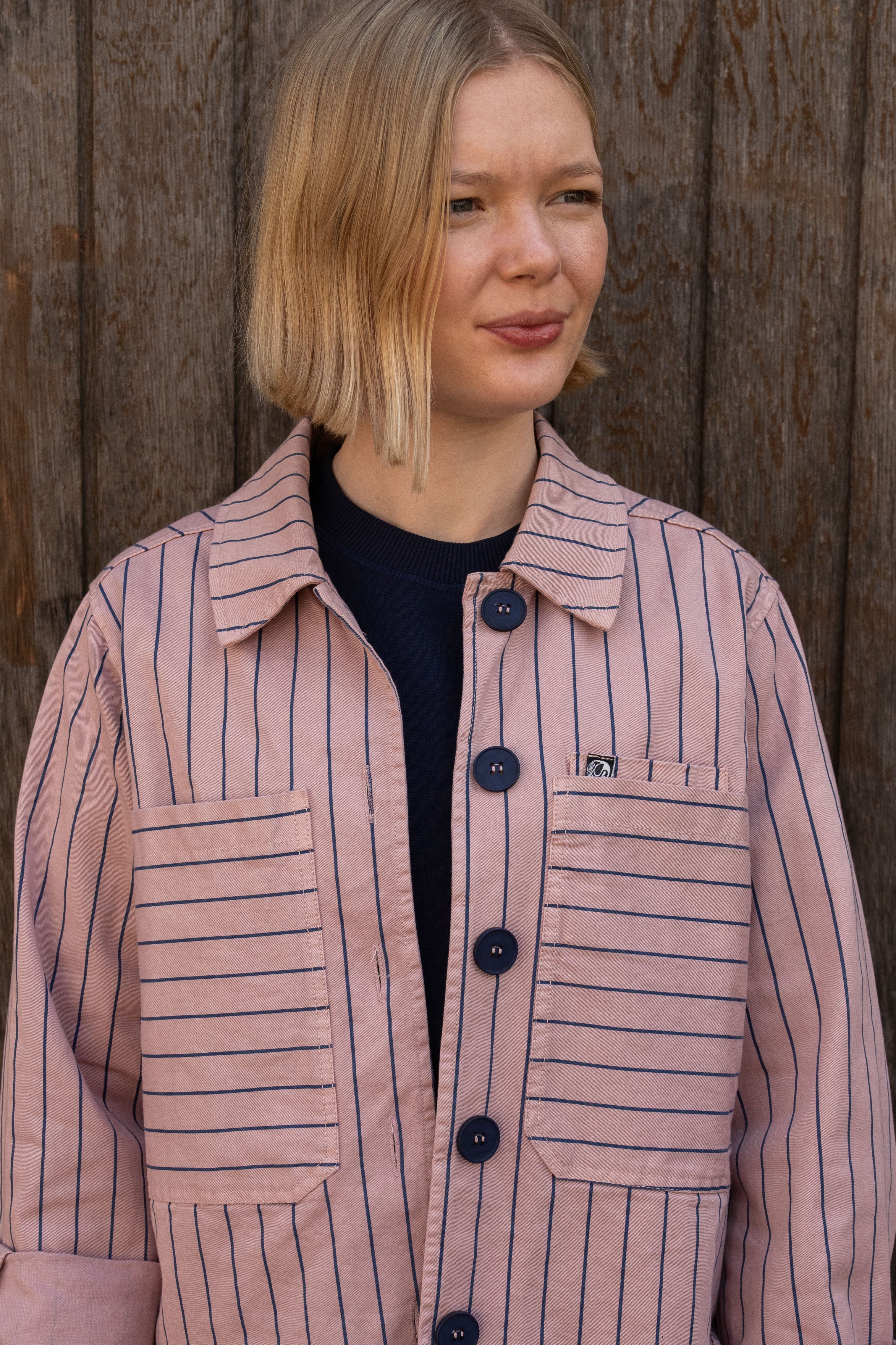Daneprairie Stretch Canvas Jacket Light Rose/Dk Navy