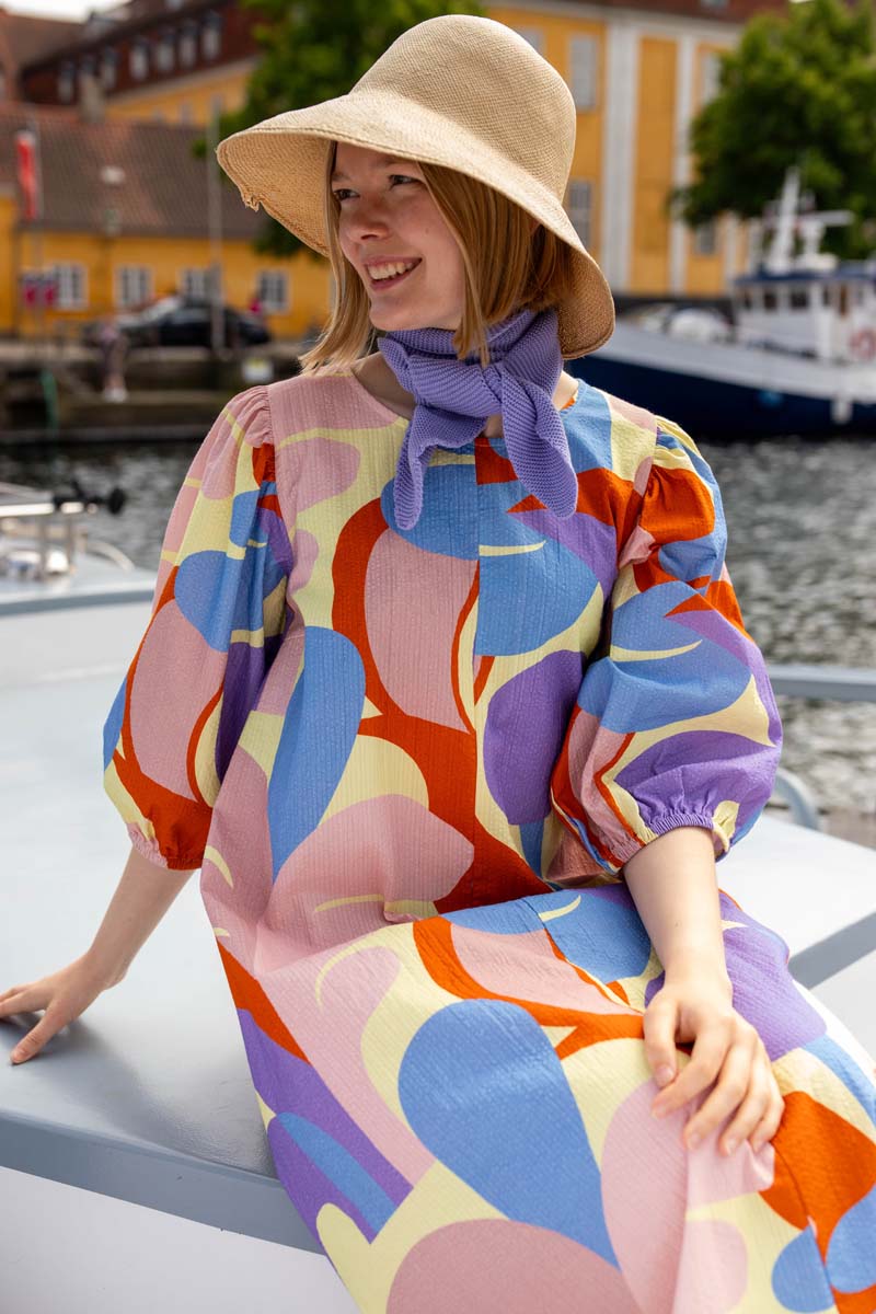 Daniris Seersucker Dress Pastel Yellow TROPS