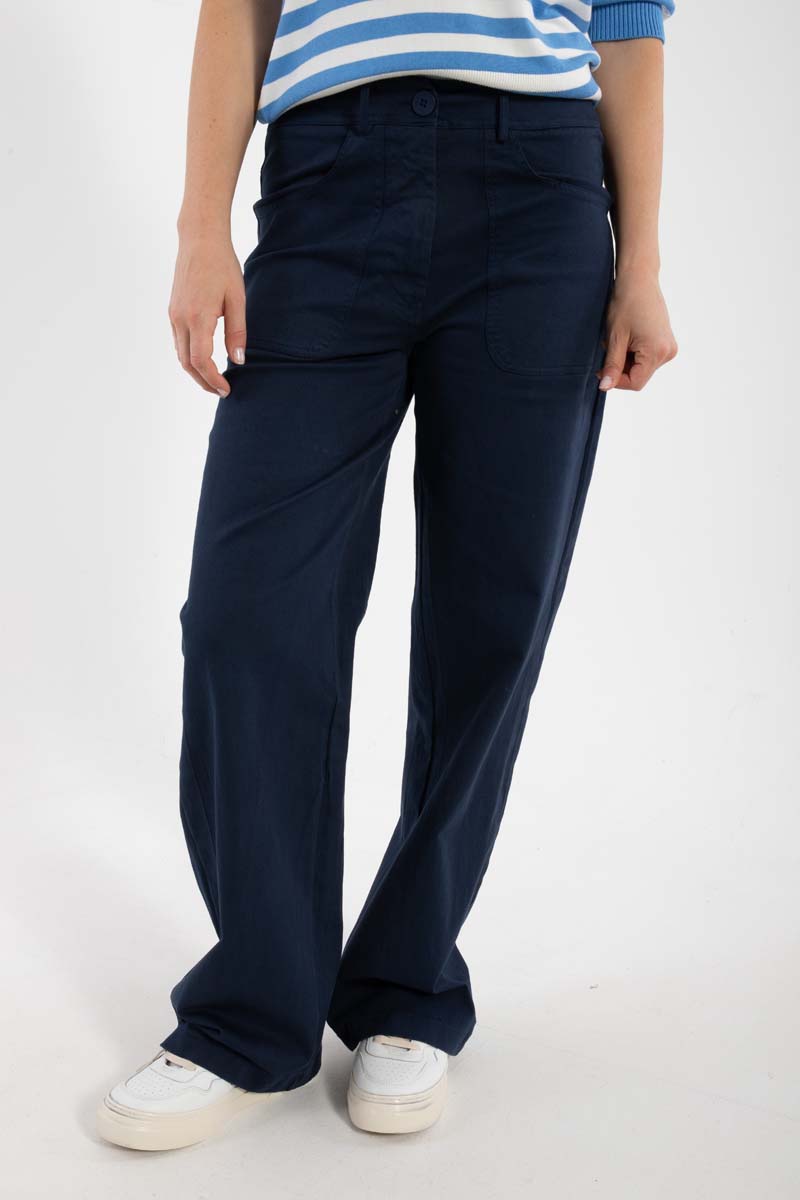 Danedaisy Stretch Twill Pants Dk Navy