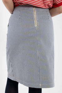 Danekage Stretch Canvas Skirt Dk Navy/Chalk