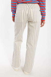 Danedaisy Stretch Canvas Pants Chalk/Dk Navy