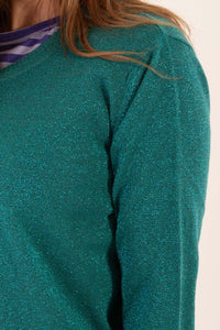 Danesaga Glitter Cardigan Light Slate