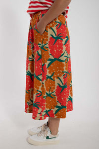 Danevisit Seersucker Skirt Beige MAXIBERRY