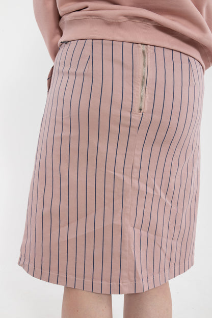 Danekage Stretch Canvas Skirt Light Rose/Dk Navy