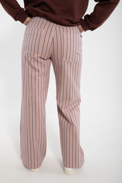 Danedaisy Stretch Canvas Pants Light Rose/Dk Navy