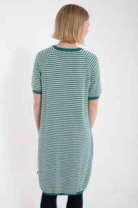 Daneblomme Pearl Knit Sweater Dress Dk Slate/Chalk