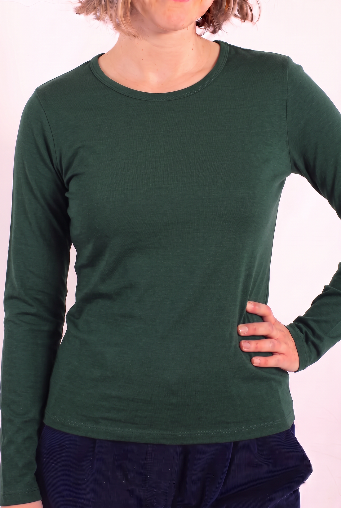 ESS - Danepleasure Wool LS Tee Dark Forest