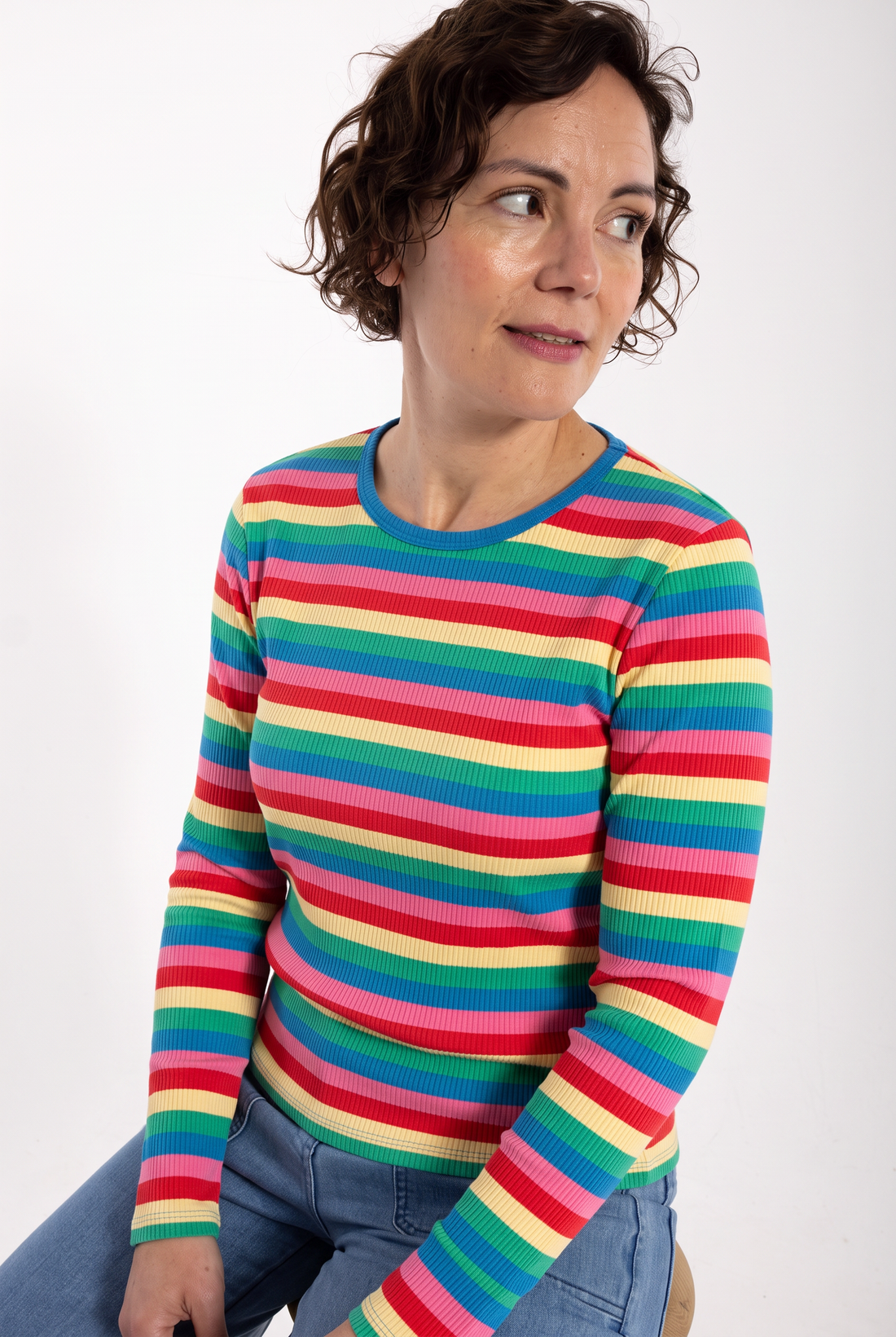 ESS - Danepartner LS ribbing tee Candypop
