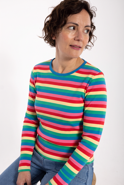 ESS - Danepartner LS ribbing tee Candypop