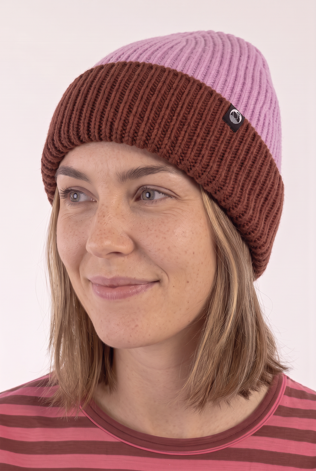 Danewarm Thoughts Beanie Powder Pink/Dk Rose Beige