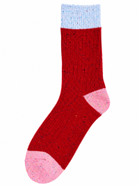 Pied Pied Nordic Warm Socks Multi Red