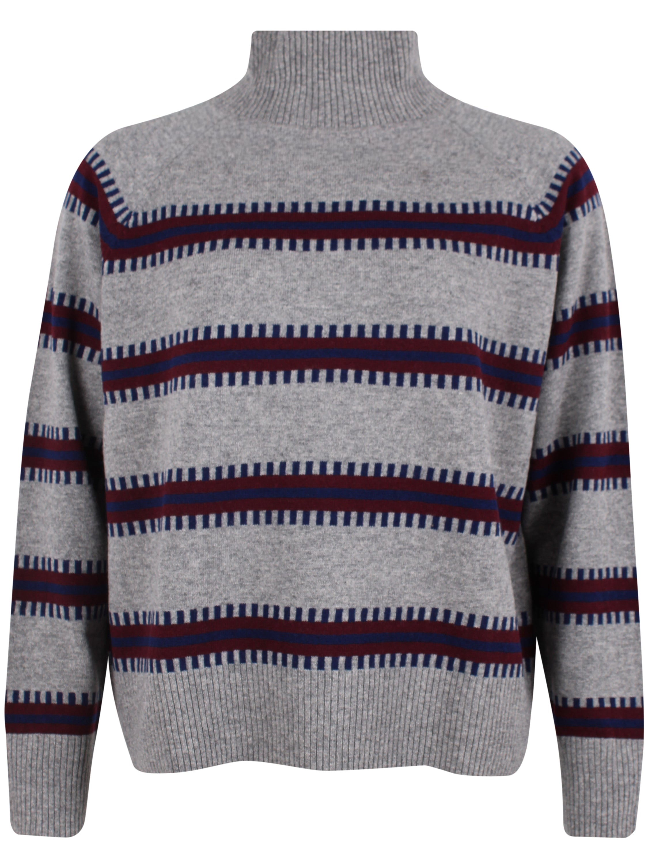 Danetuba High Neck Merino Wool Sweater Heather Grey