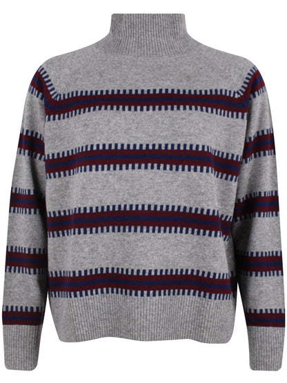 Danetuba High Neck Merino Wool Sweater Heather Grey